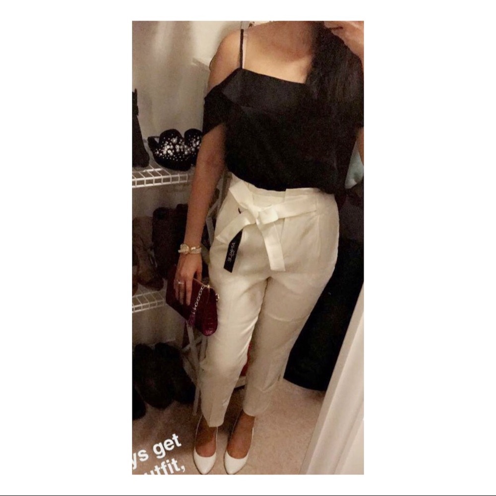 Linen-Blend Sash Waist Ankle Pants